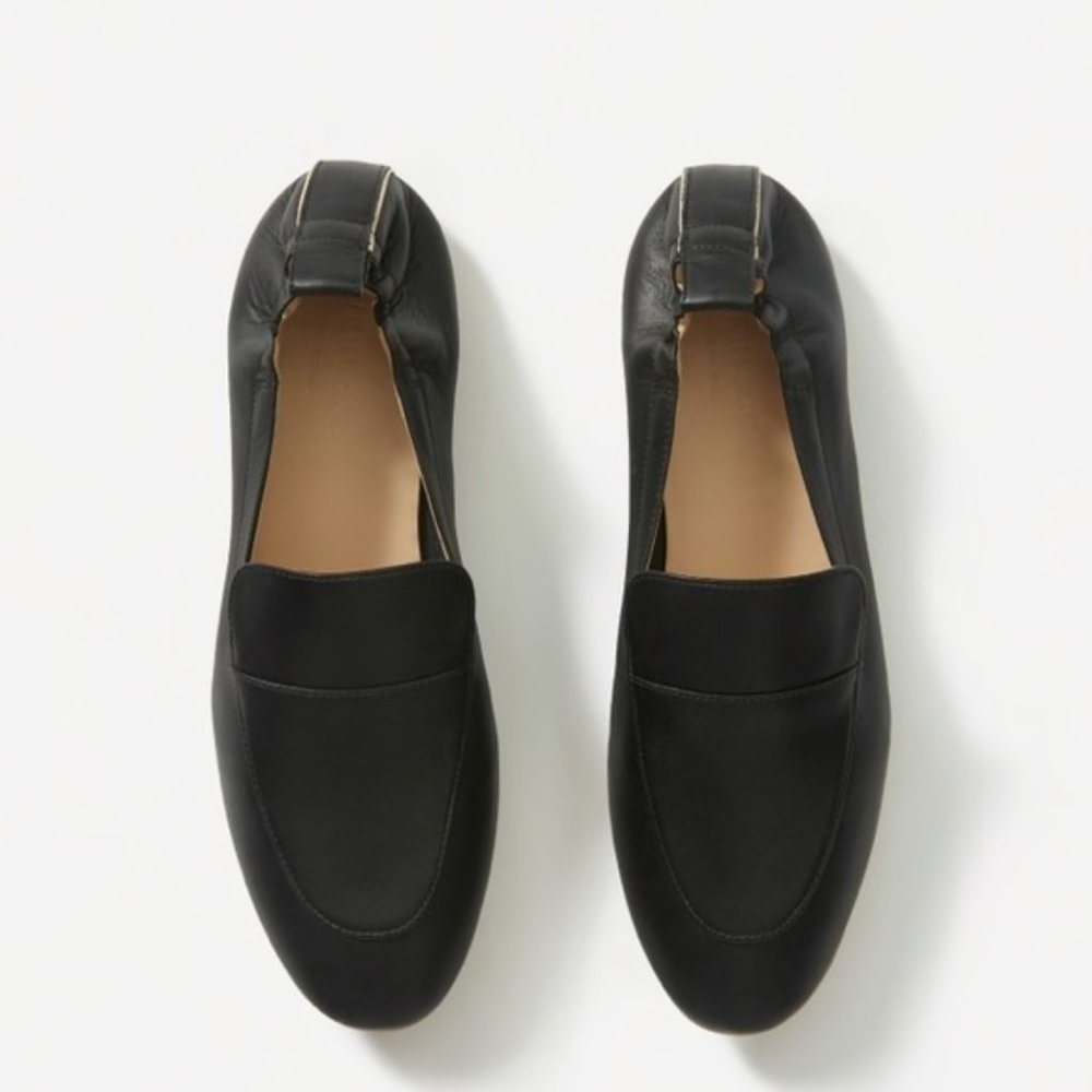 EVERLANE The Day Leather Loafer in black, size 10